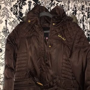 Brown Puffer with fur hood